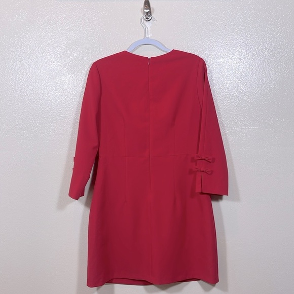 Gal Meets Glam Red Sheath Dress with Cuffed 3/4 Sleeves size 12 - Picture 3 of 7